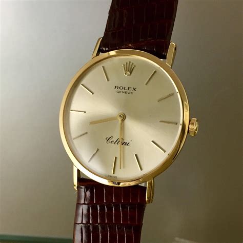 vintage rolex cellini gold